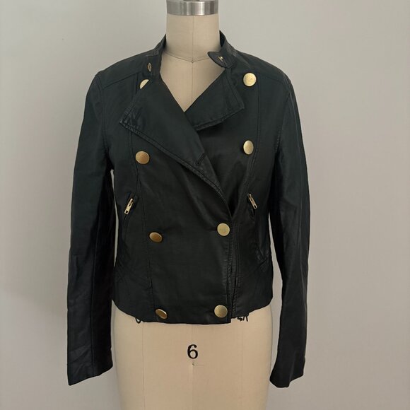 Joe Fresh Faux Leather Cropped Jacket Size S/P NWT - Picture 1 of 8